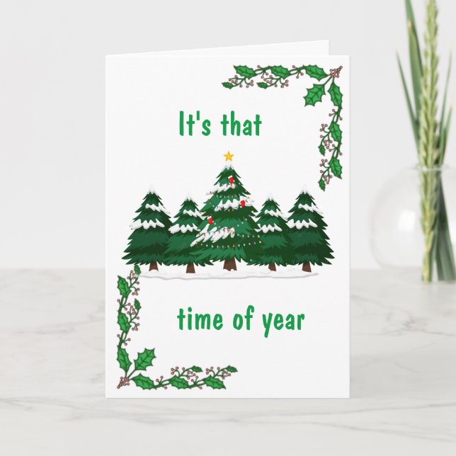 TIME OF YEAR TO MEET ME UNDER THE MISTLETOE CARD (Front)