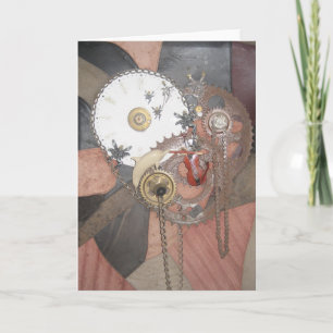 Time Piece on Leather greeting card