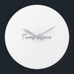 Time Piece Printed Grey Hand Colour Stylish Look Large Clock<br><div class="desc">Time Piece Printed Grey Hand Colour Stylish Look Large Clock. A wall clock is a timekeeping device designed to be mounted on a wall. It includes hour markers, minute markers, and numerals or symbols to indicate the hours. Wall clocks come in a wide array of styles to suit different tastes...</div>