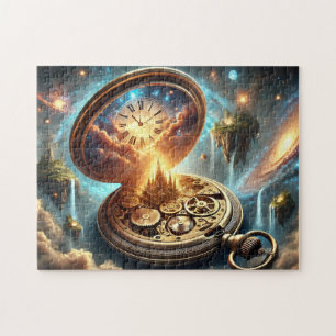Time Portal Vintage Pocket Watch Surreal Fantasy Jigsaw Puzzle