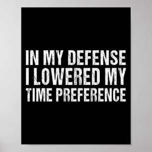 Time Preference Inflation Saving Future Money Time Poster