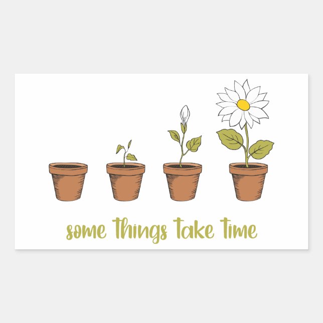 Time Rectangular Sticker (Front)