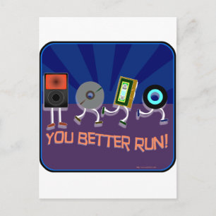 Time runs on! Dark Style Postcard