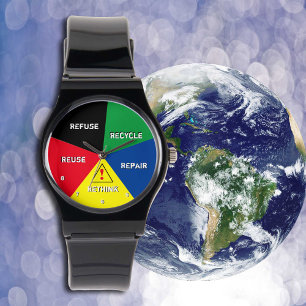 Time Save Planet ! Recycle, ReUse, ReFuse, Rethink Watch
