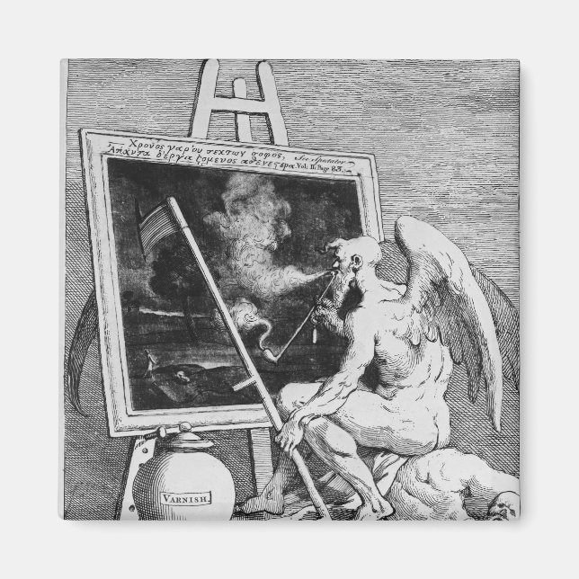Time smoking a Picture, 1761 Magnet (Front)