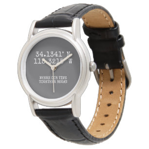 Time Spent Together GPS Coordinates Personalised Watch