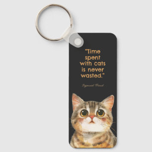 Time Spent With Cats Is Never Wasted Key Ring