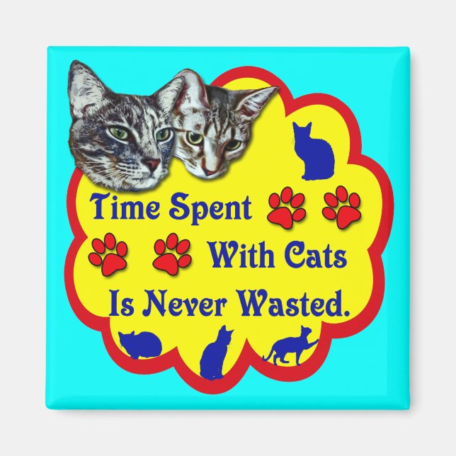 Time Spent With Cats Magnet (Front)