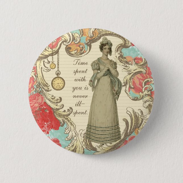 Time Spent With You 6 Cm Round Badge (Front)