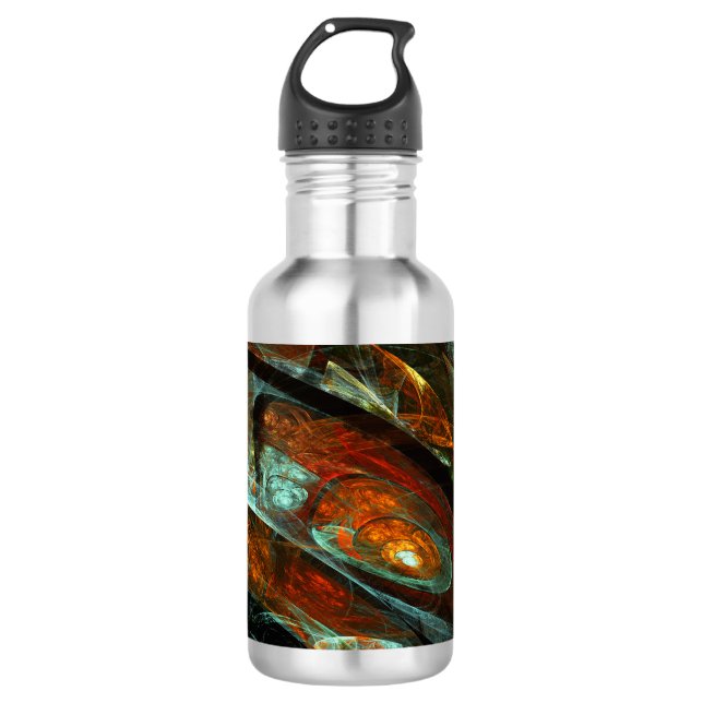 Time Split Abstract Art 532 Ml Water Bottle (Front)