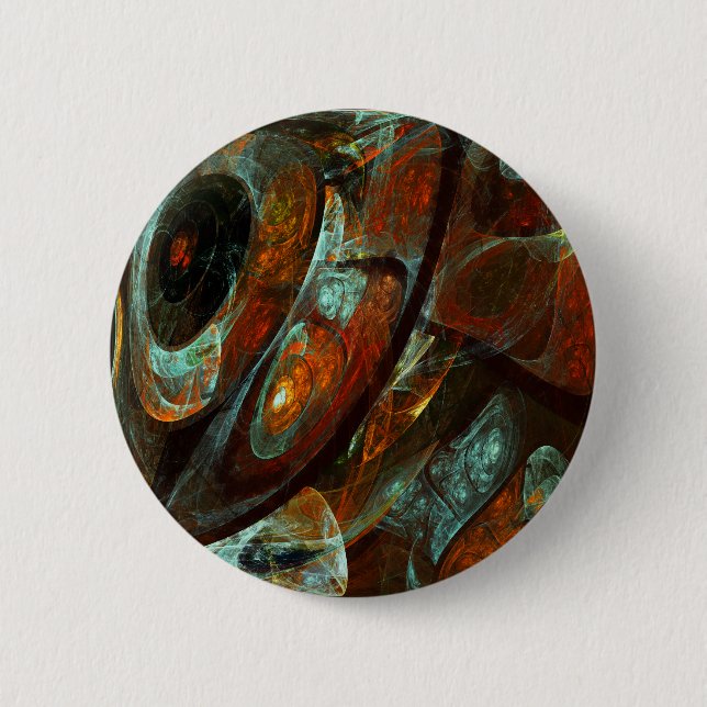 Time Split Abstract Art 6 Cm Round Badge (Front)