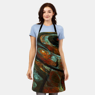 Time Split Abstract Art Apron