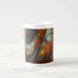 Time Split Abstract Art Bone China Mug