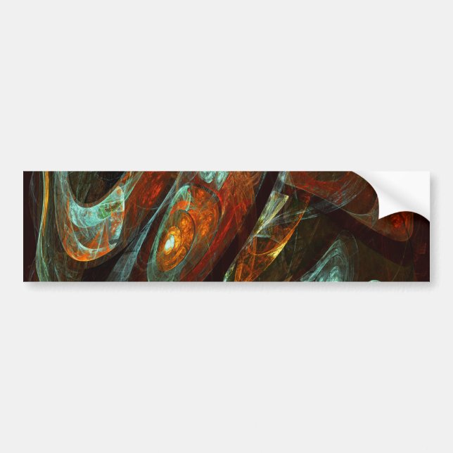 Time Split Abstract Art Bumper Sticker (Front)