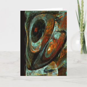 Time Split Abstract Art Card