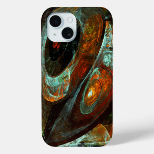 Time Split Abstract Art iPhone 15 Case