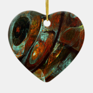 Time Split Abstract Art Ceramic Ornament