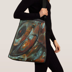 Time Split Abstract Art Crossbody Bag
