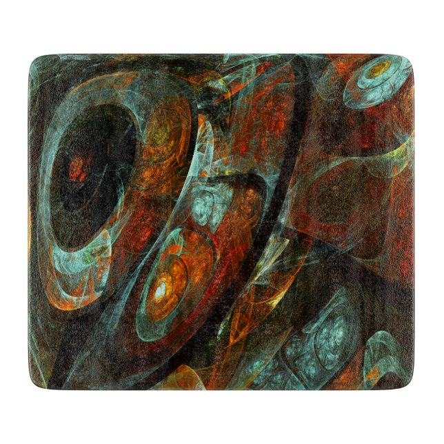 Time Split Abstract Art Cutting Board (Front)