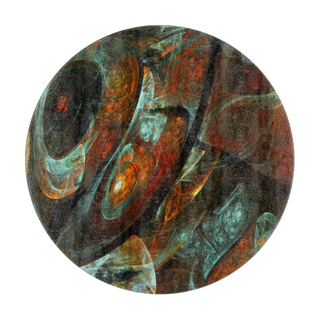 Time Split Abstract Art Cutting Board (Front)