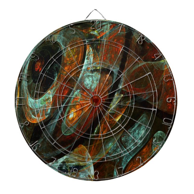 Time Split Abstract Art Dartboard (Front)