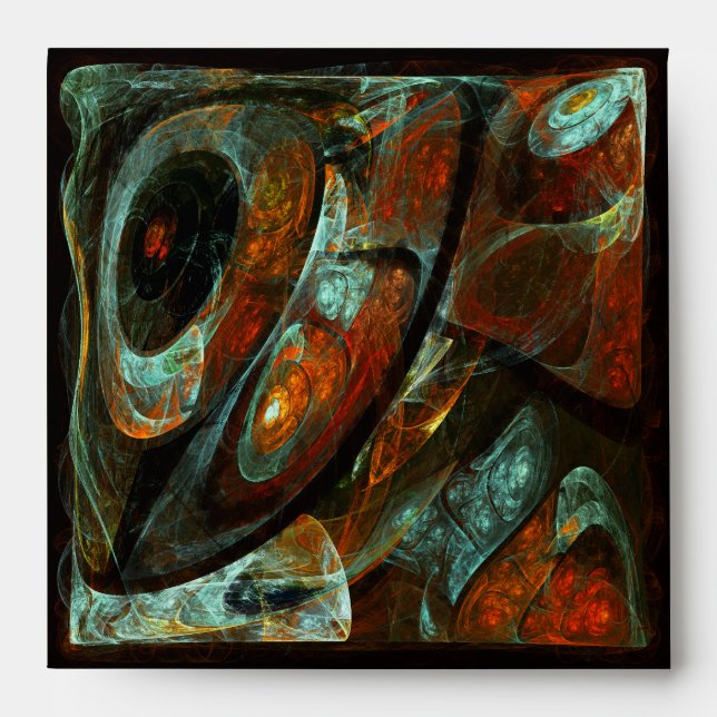 Time Split Abstract Art Envelope (Front)