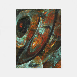 Time Split Abstract Art Fleece Blanket