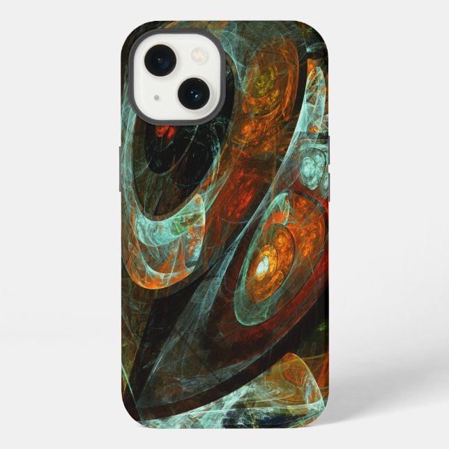 Time Split Abstract Art iPhone Case (Back)