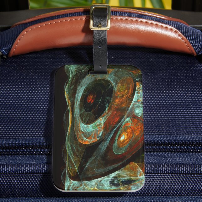 Time Split Abstract Art Luggage Tag (Front Insitu 2)