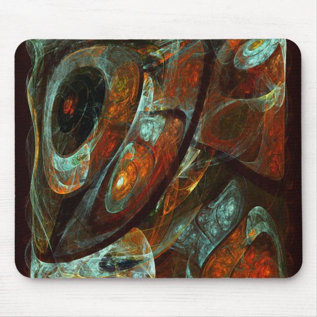 Time Split Abstract Art Mouse Pad (Front)
