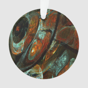 Time Split Abstract Art Ornament