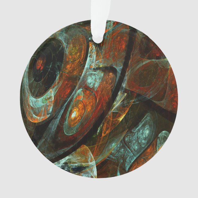 Time Split Abstract Art Ornament (Front)