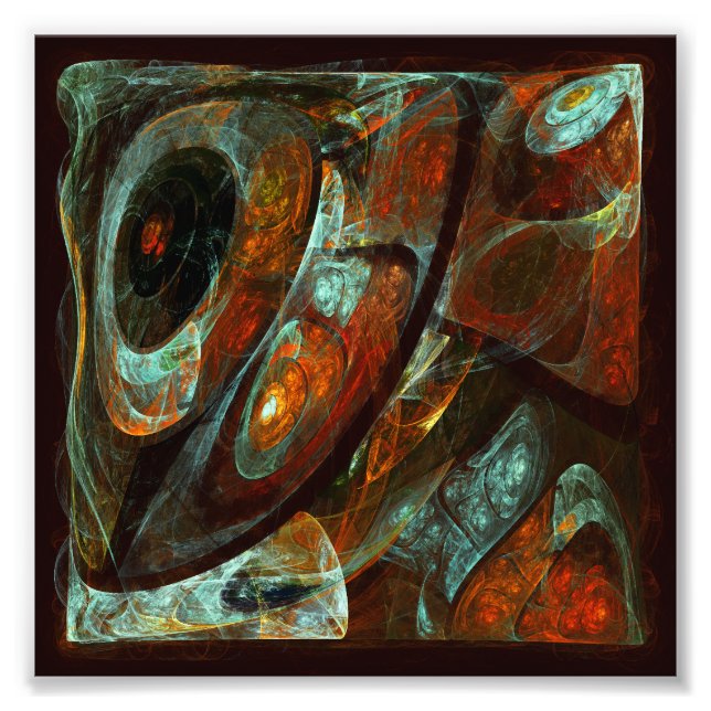 Time Split Abstract Art Photo Print (Front)
