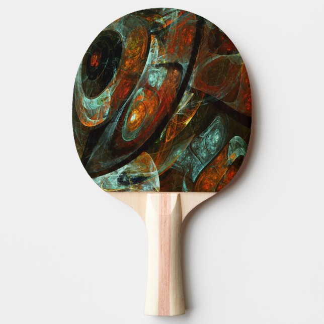 Time Split Abstract Art Ping Pong Paddle (Front)