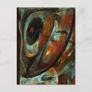 Time Split Abstract Art Postcard