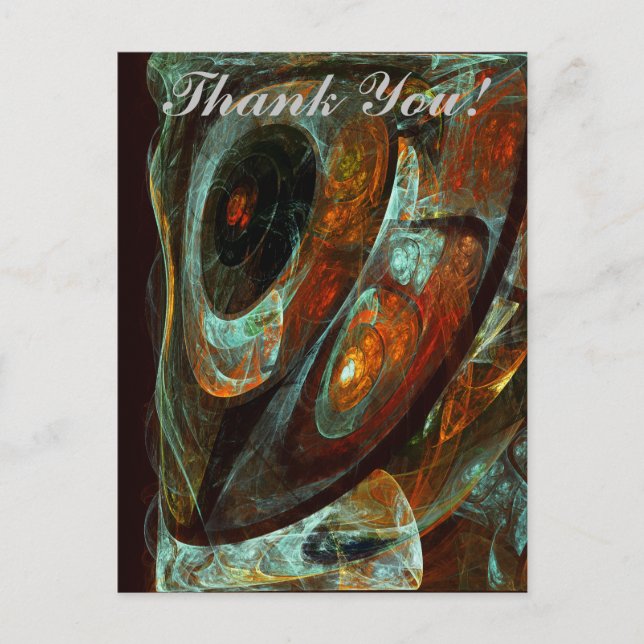 Time Split Abstract Art Postcard (Front)