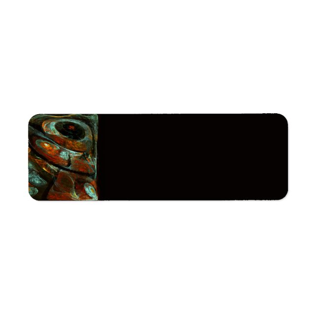Time Split Abstract Art Return Address Label (Front)