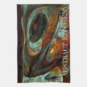 Time Split Abstract Art Tea Towel