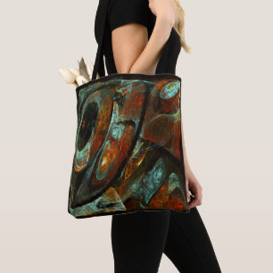 Time Split Abstract Art Tote Bag