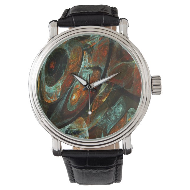 Time Split Abstract Art Watch (Front)