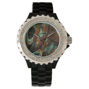 Time Split Abstract Art Watch