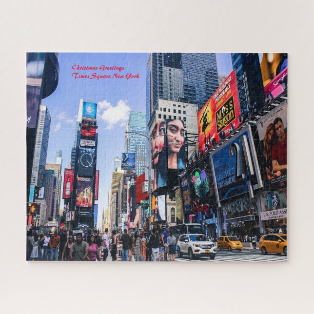 Time Square New York.Christmas Greetings Jigsaw Puzzle (Horizontal)
