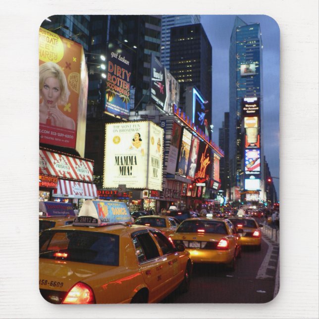Time Square Taxis Mouse Pad (Front)