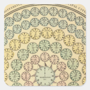 Time Table Square Sticker