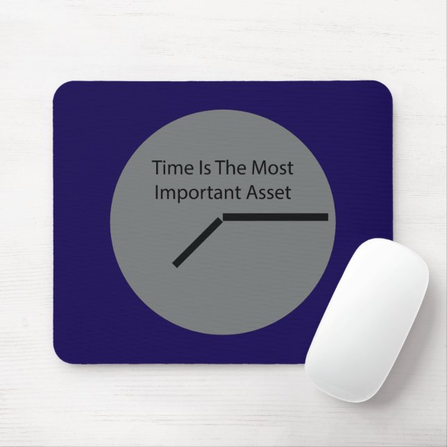 Time The Most Important Asset Mouse Pad (With Mouse)