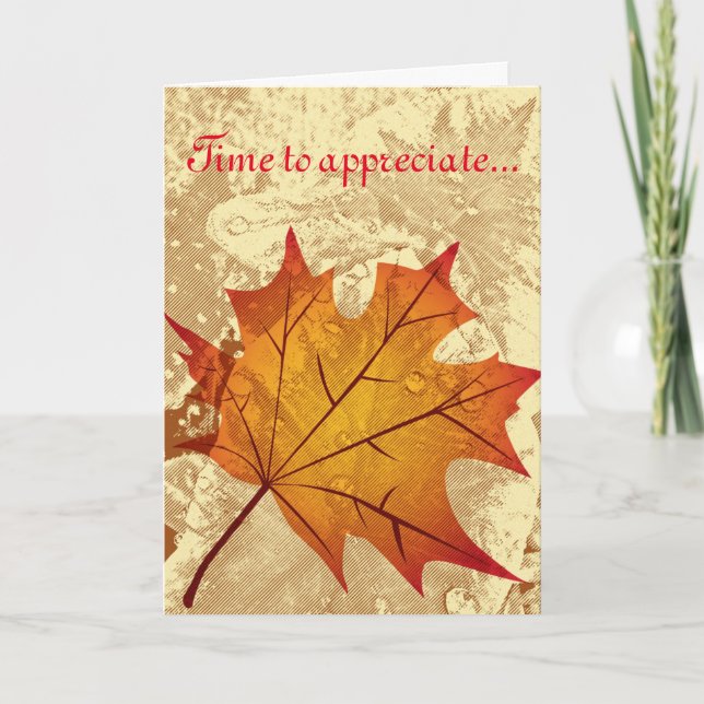 Time To Appreciate - Thanksgiving greeting card (Front)