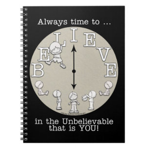 Time To Believe-Little Boy and Clock Notebook