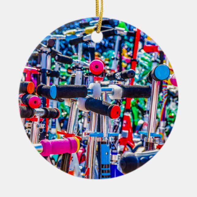 Time To Buy A Scooter Ceramic Tree Decoration (Front)