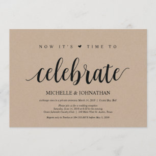 time to celebrat wedding elopement invites