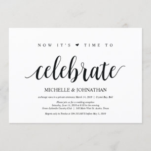 time to celebrat wedding elopement invites